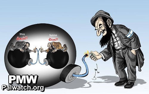 Jew-divides-Muslim-world-Fatah-cartoon