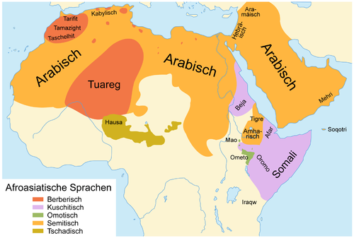 500px Karte der Afroasiatischen Sprachen