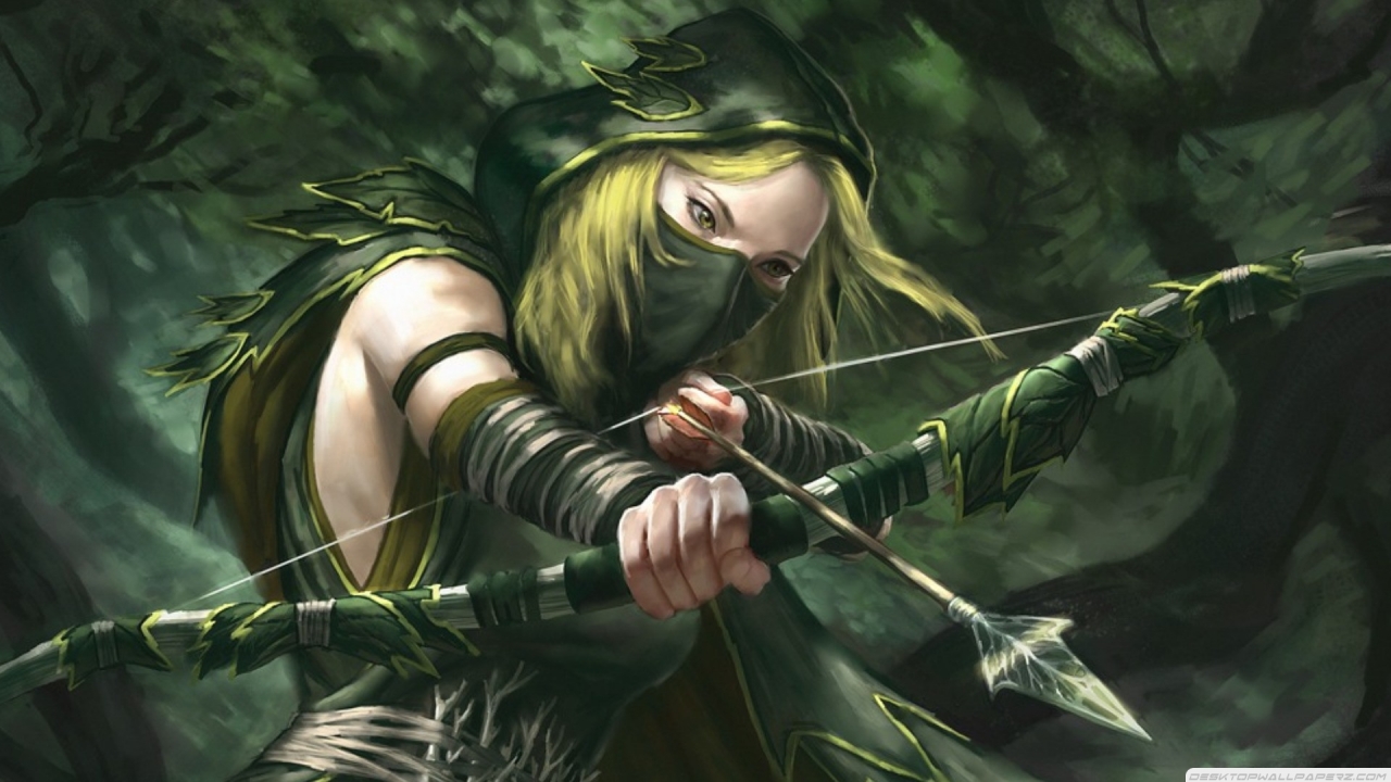 Bilder-Thread Fantasy-Art-Artwork-Green-Arrow-Archer-G