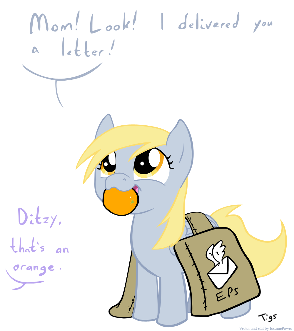 tigs   derpy delivers an   letter   to m