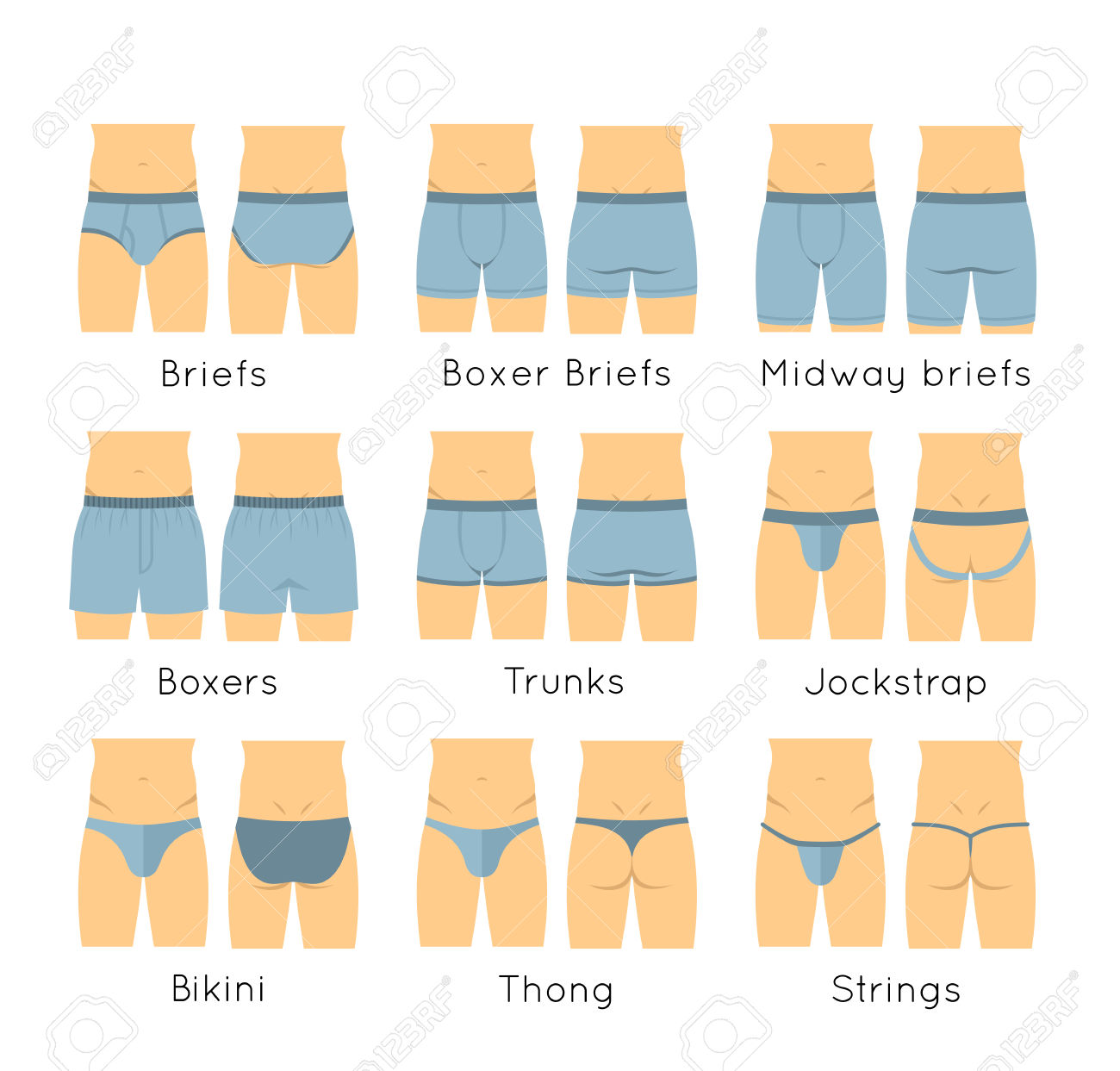 58596819-Male-underwear-types-flat-icons