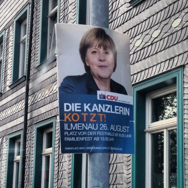 die kanzelrin kotzt