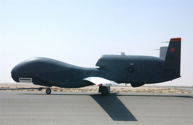 Global Hawk Drone Aircraft by jet planes