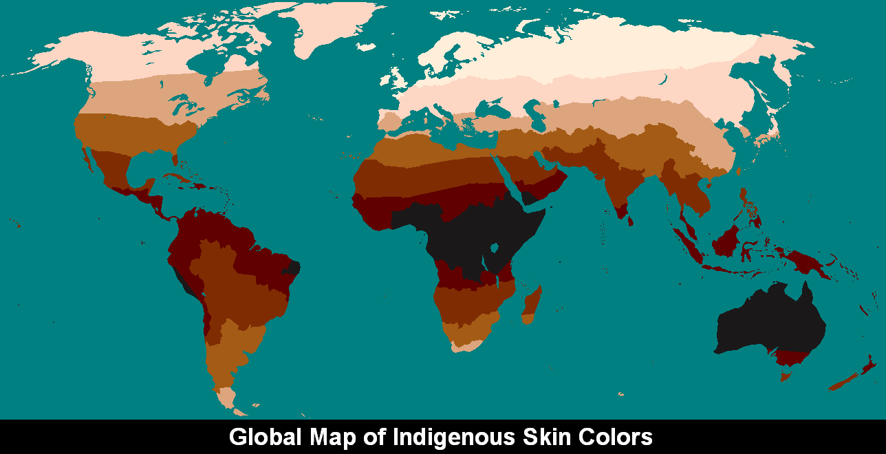 Map of Indigenous Skin Colors