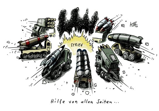 Syrien-Hilfe-von-allen-Seiten-Karikatur-