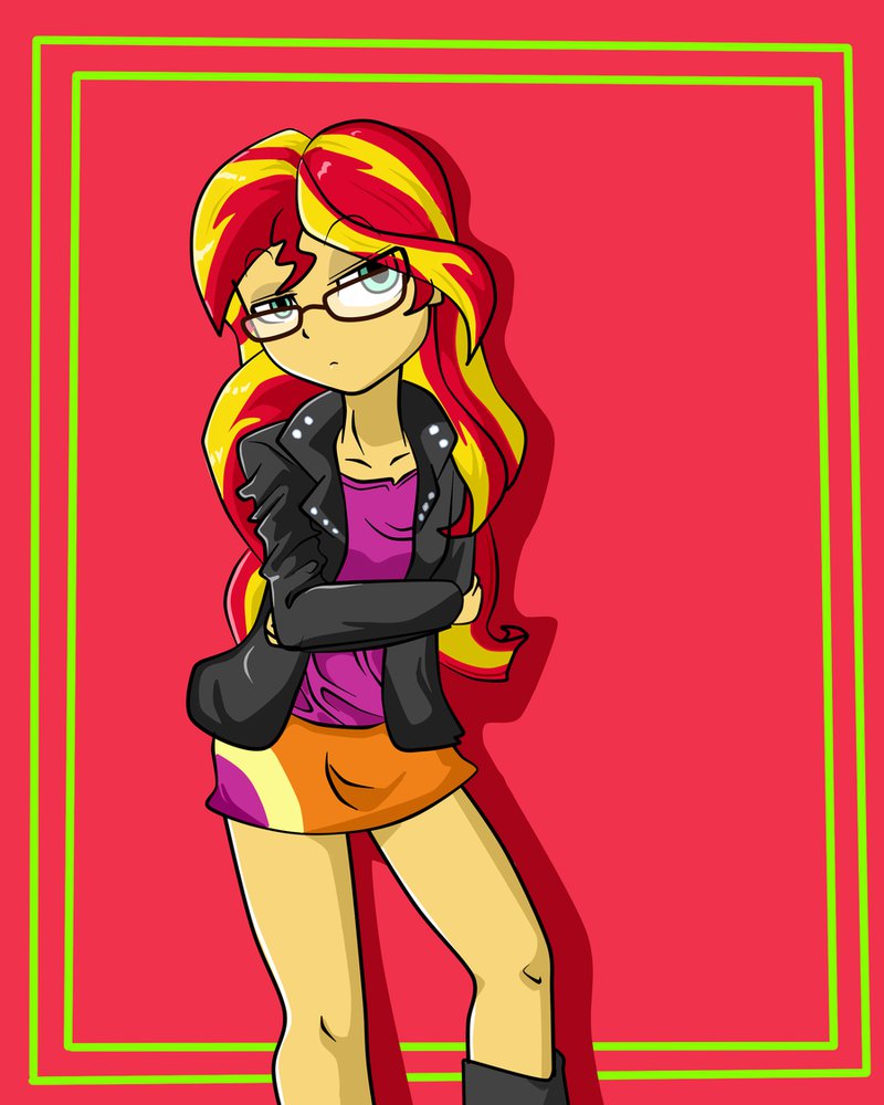 equestria girls  sunset shimmer con gafa