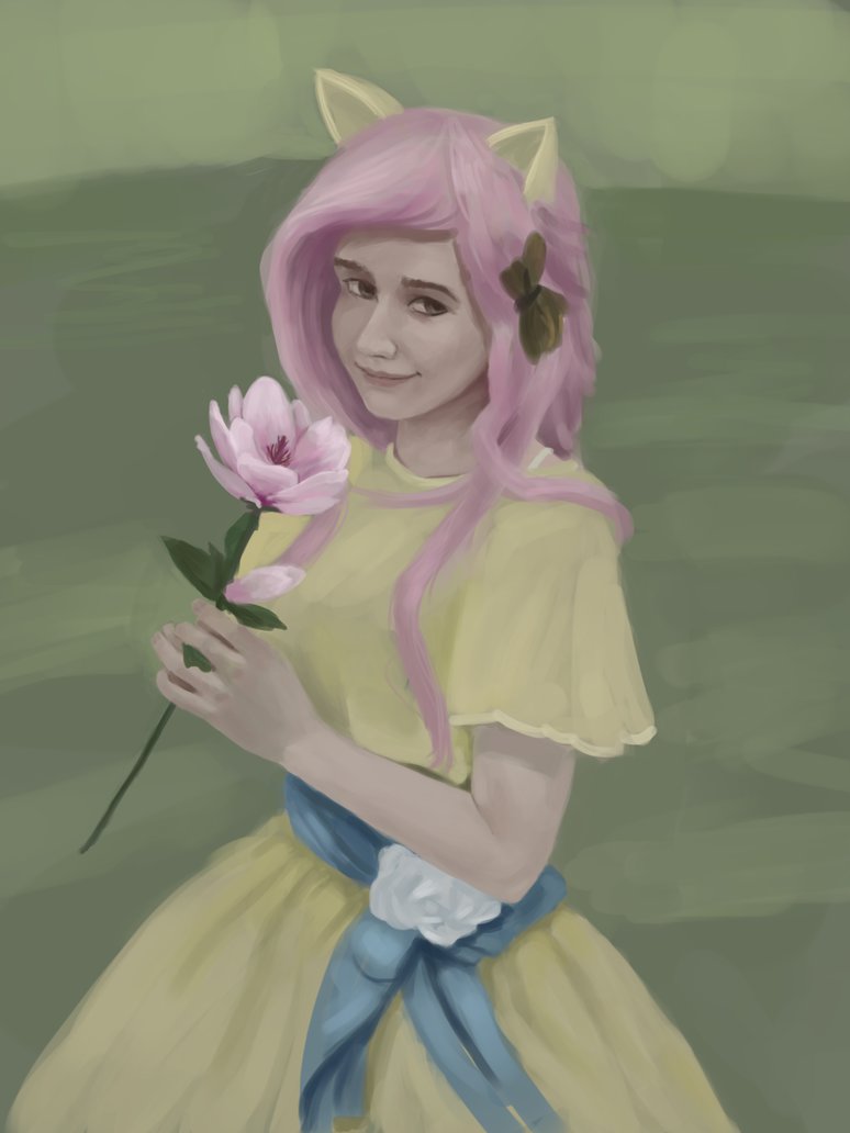 fluttershy portrait by fahu-d7i2s5d