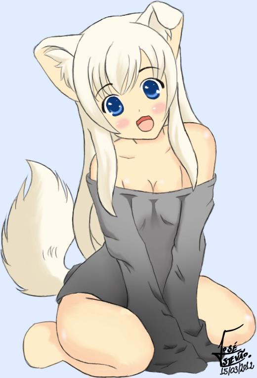 inu girl by themoonestone-d4zwtsl