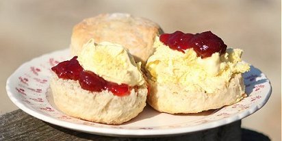 scones on plate