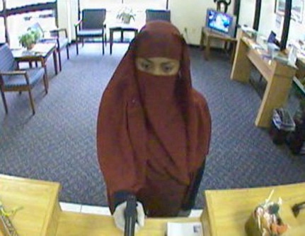 burka bank robber