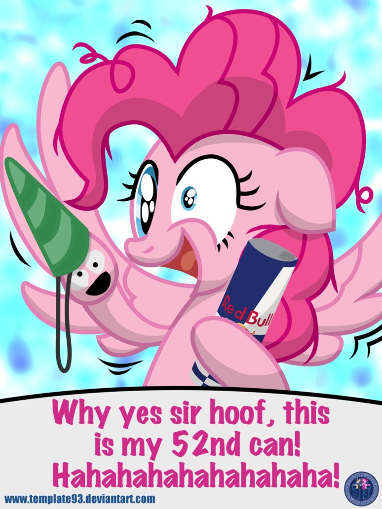 pinkie pie on redbull by template93-d5wd