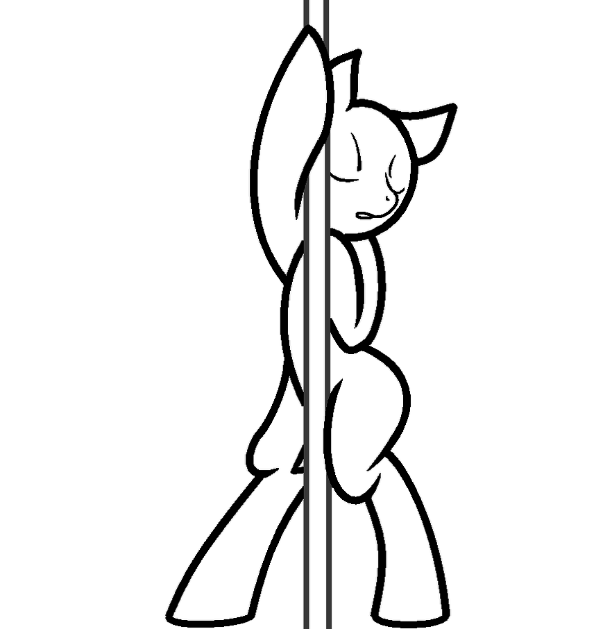 pole dancing pony base by monk fishy-d6f