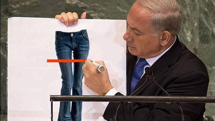 iran-netanyahu-jeans-protest.si