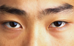 asiatische augen stockbyte a