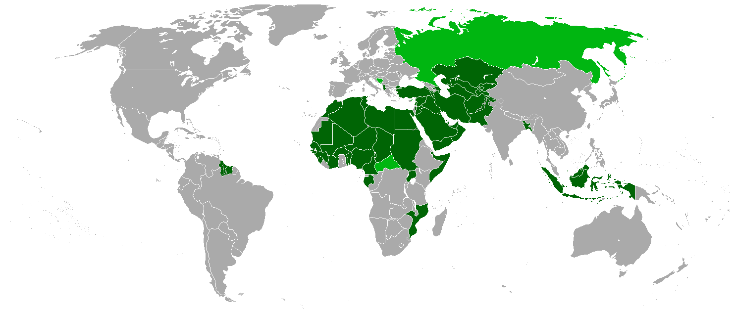 Oic countries map