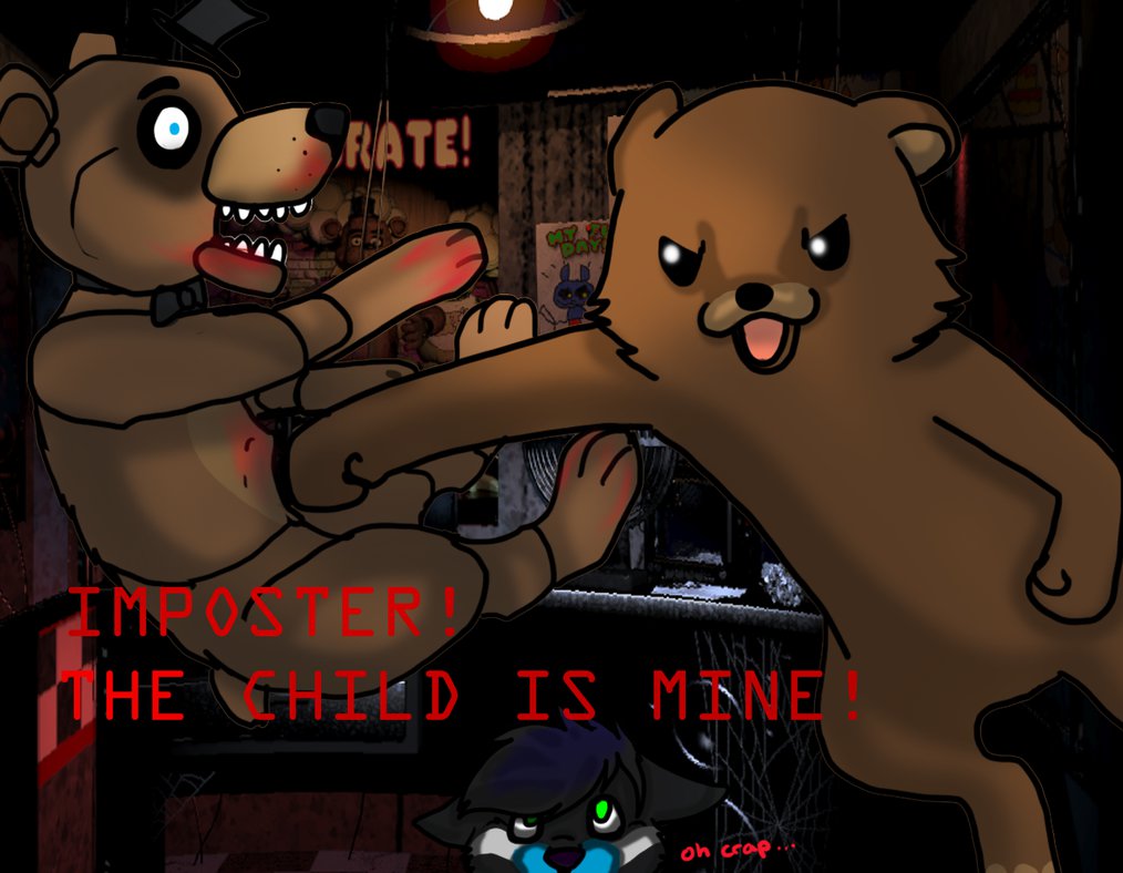 freddy fazbear vs pedo bear by axis inte