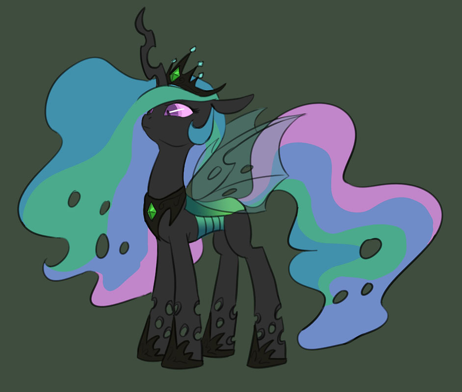 commission  changeling queen celestia by