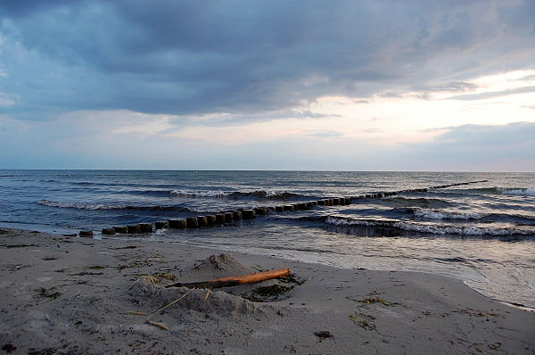 Strand nach Gewitter