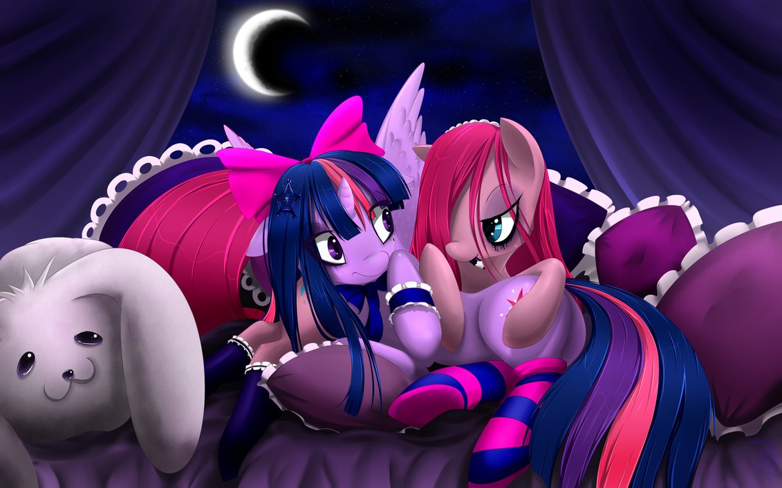 twilight and pinkamena   let s makeup  b