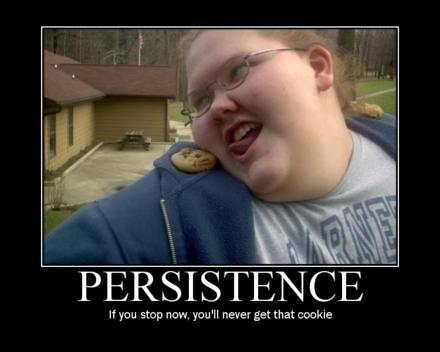 fat people persistence cookie demotivati