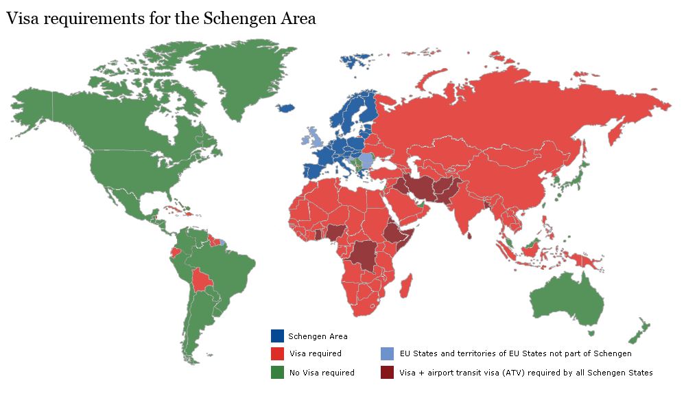 visa requirements map