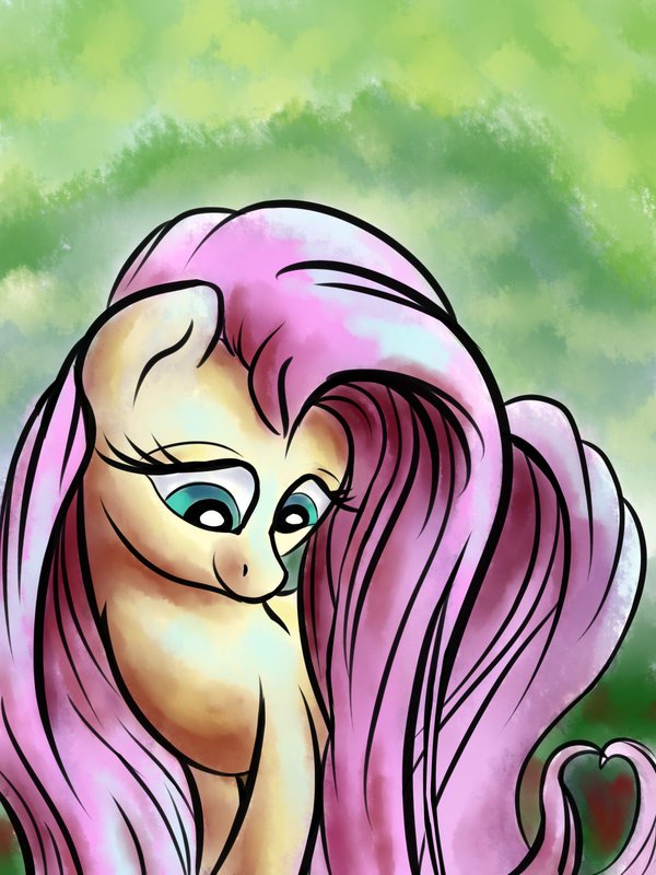 fluttershy portrait by viwrastupr-d6f06o