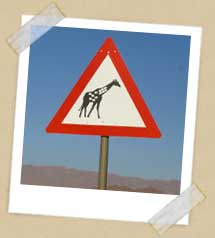 namibia-reisen-strassenschild