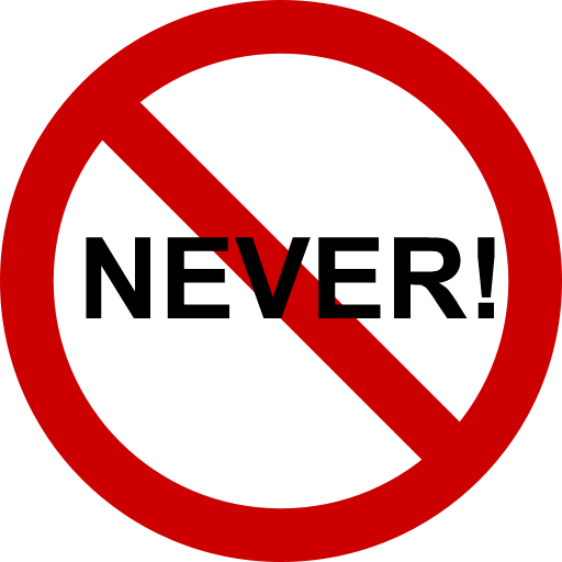 never