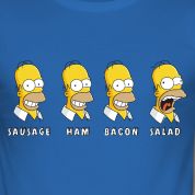 Bilder-Thread Simpsons-T-Shirt-fuer-Maenner-Slim-Fit--