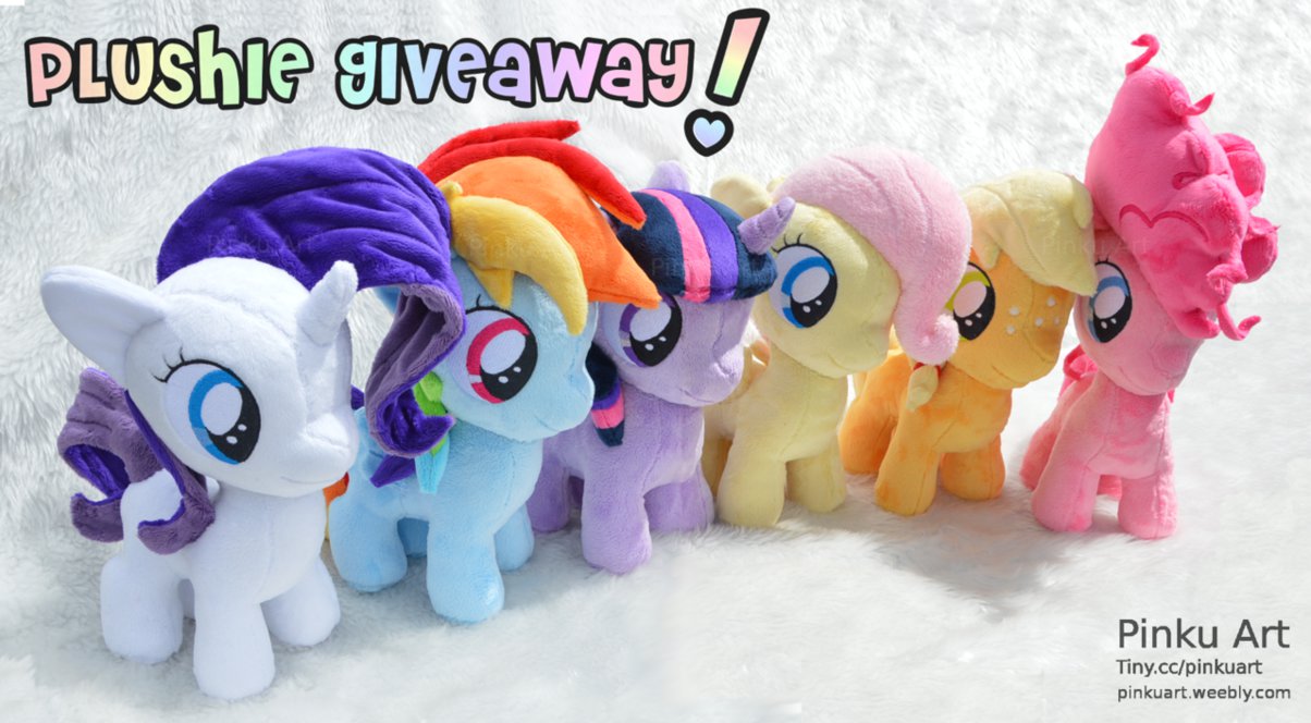 mane 6 filly plushies   giveaway by pink