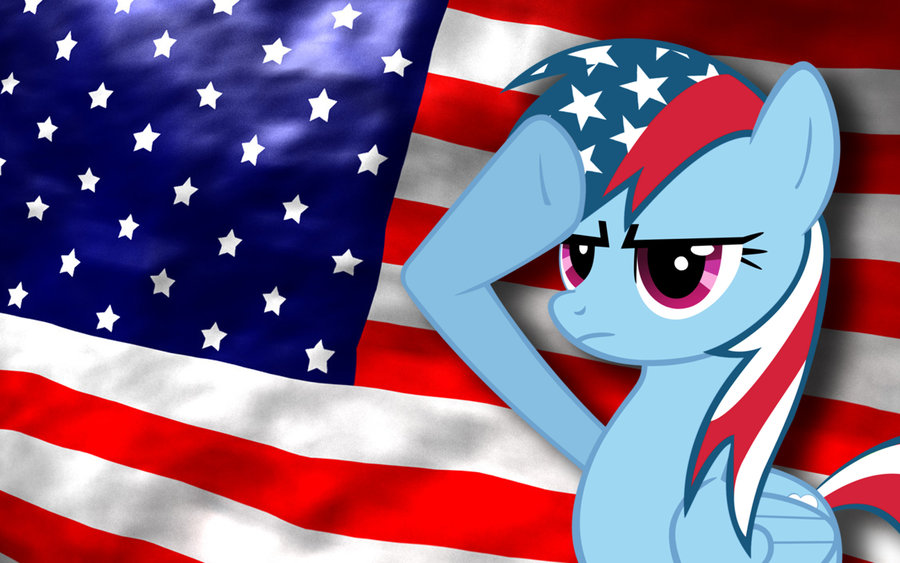 rainbow dash salutes the u s a  by mace6