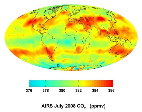 Global carbon dioxide AIRS