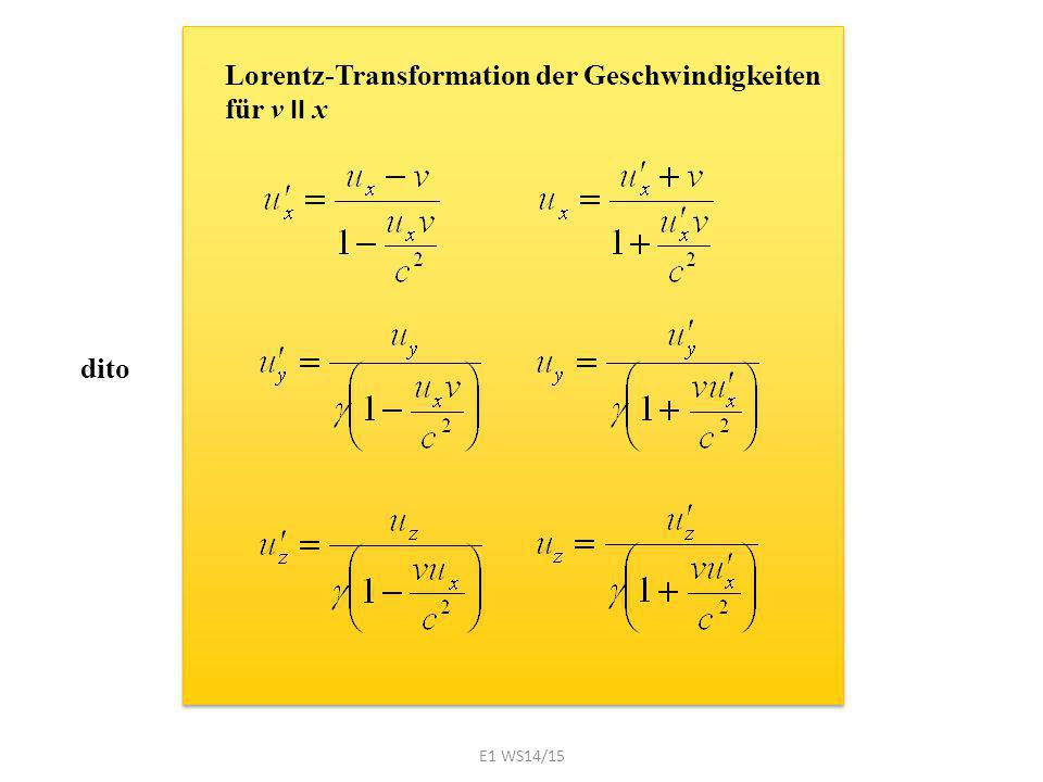 Lorentz-TransformationderGeschwindigkeit