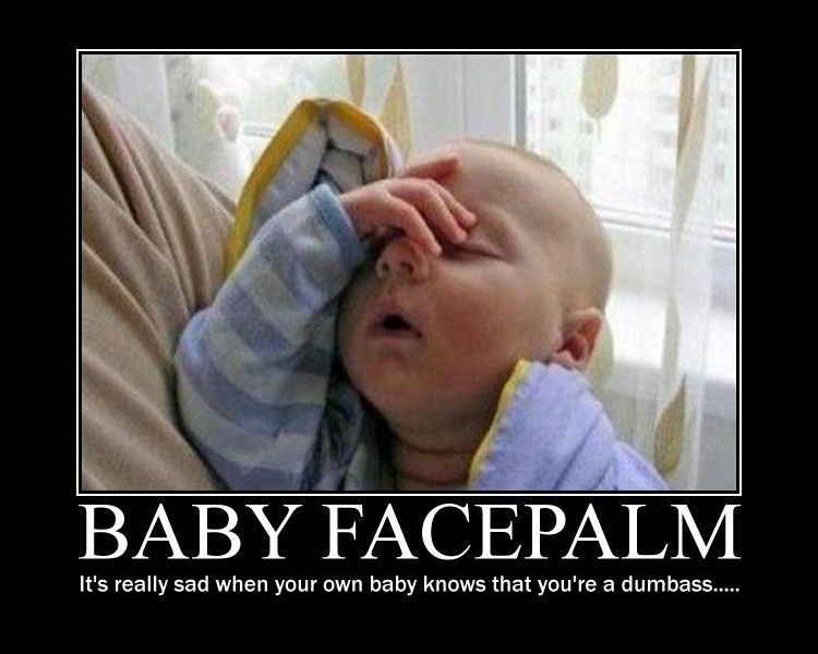 baby facepalm poster b92jo