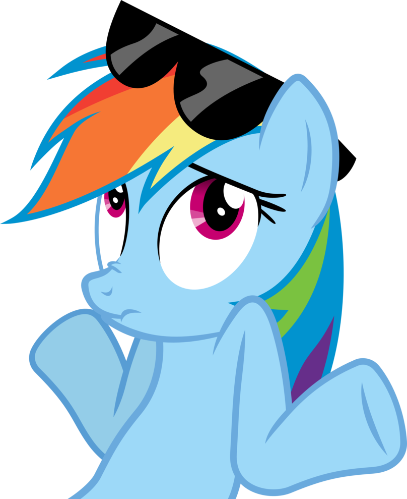 rainbow dash shrug vector by thorinair-d