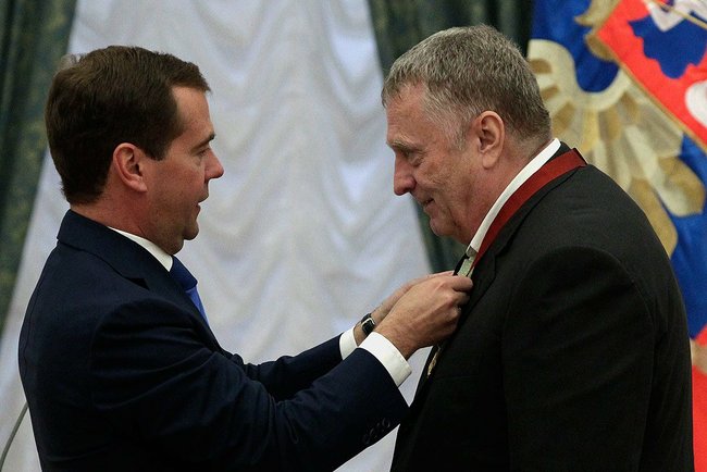 Zhirinovsky and medvedev