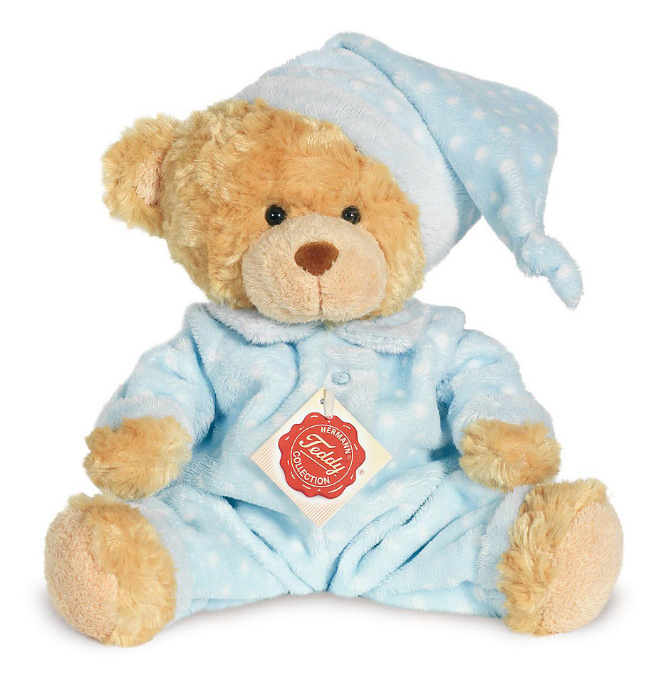 teddy hermann schlafanzugbaer blau 26 cm