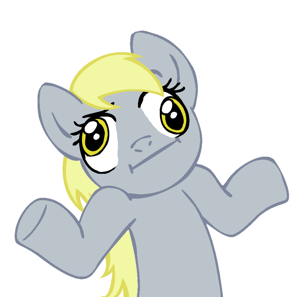 shrugpony   derpy hooves   by moongazepo