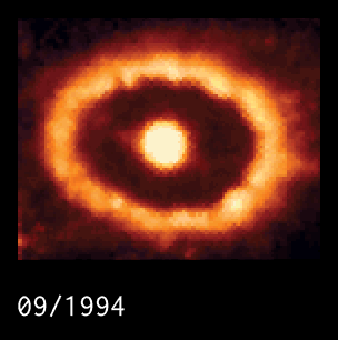 SN1987a debris evolution animation