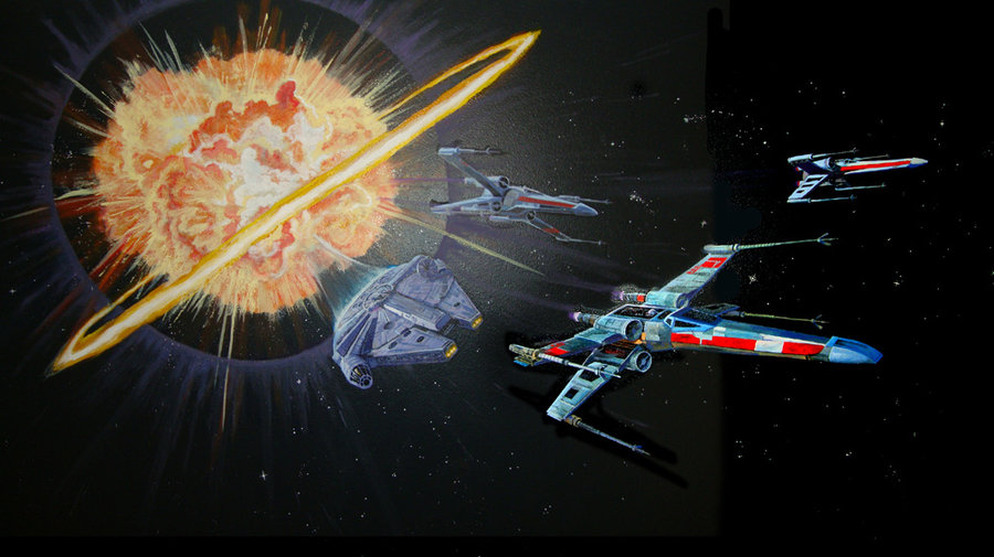 Mural  Death Star Explosion by saerielly