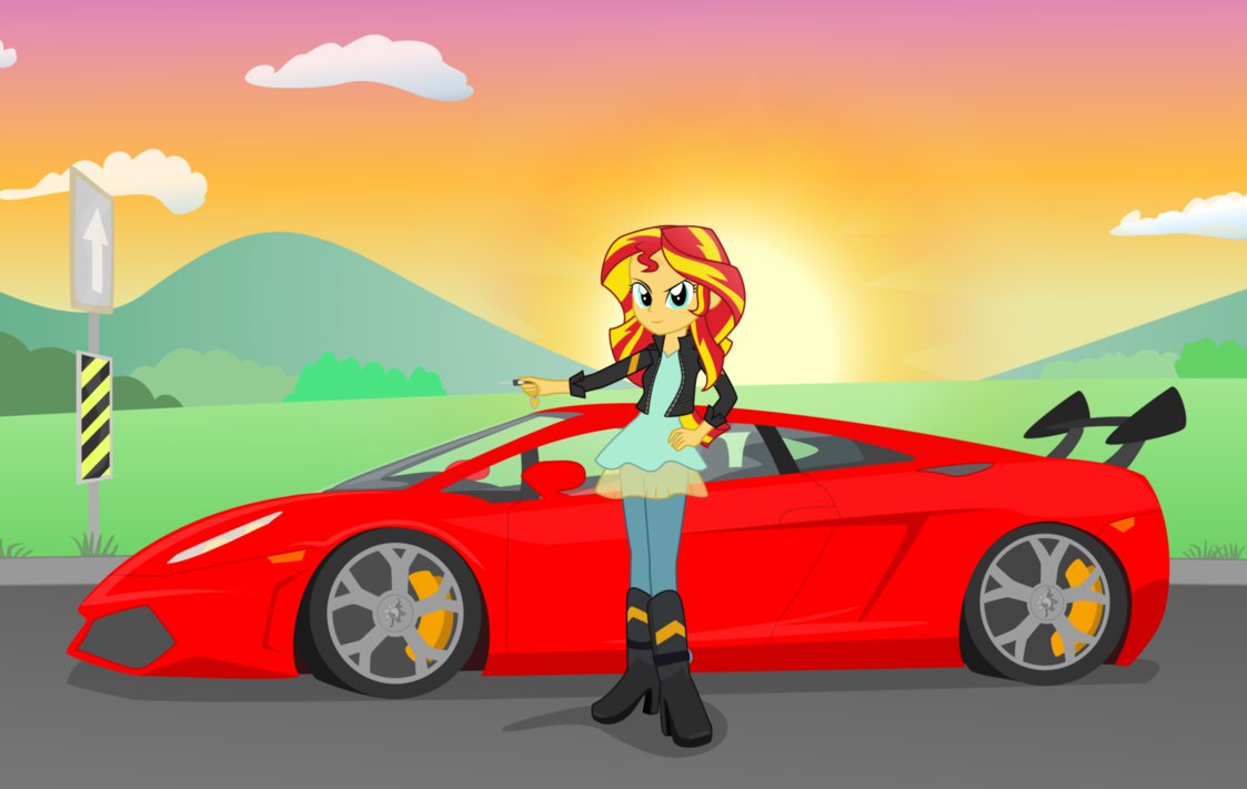 equestria rides  sunset shimmer by algoo