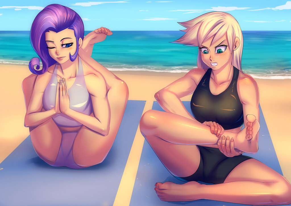 commission  very hot beach yoga by bakki