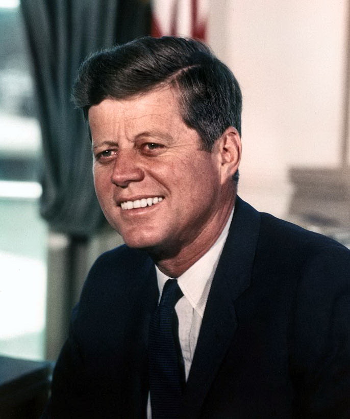 John F. Kennedy2C White House color phot