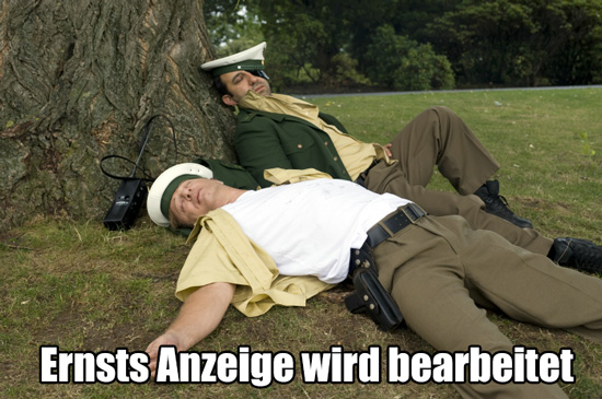 ernsts anzeige wird bearbeitet