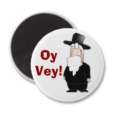 funny jewish rabbi cool cartoon magnet-p