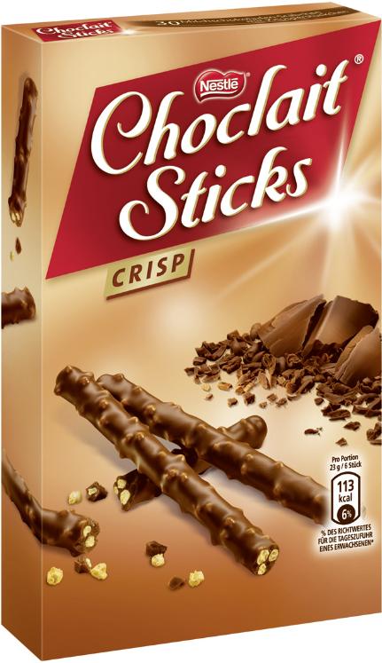 nestle choclait sticks crisp 115g