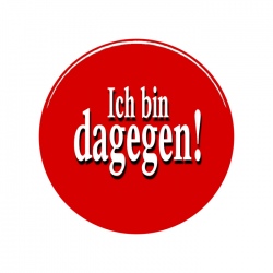 k2001050 ich bin dagegen button 25 mm p1