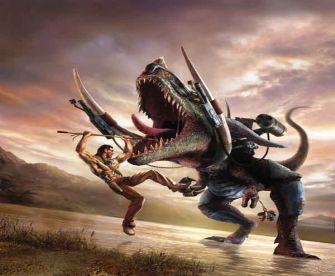 Turok Fights T-Rex - resized