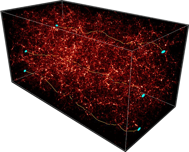 dark matter path weak lensing