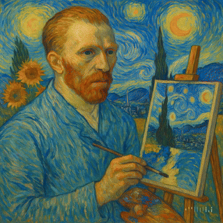 20250423 1322 Van Goghs Starry Night sim